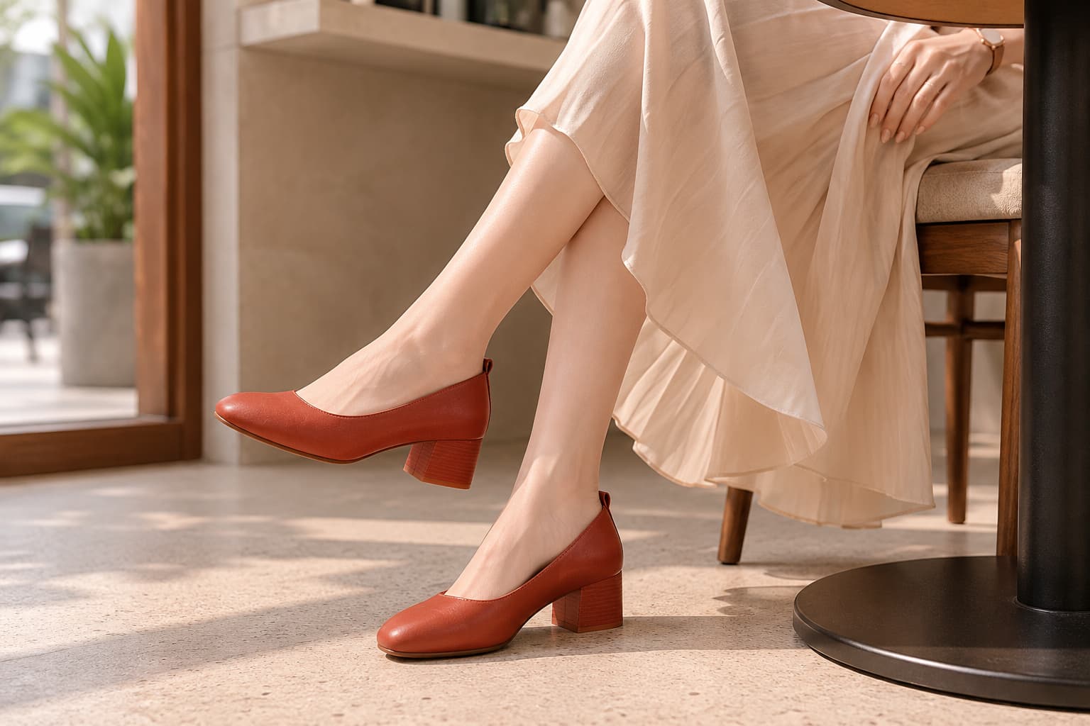 GEENA Round-Toe Heels