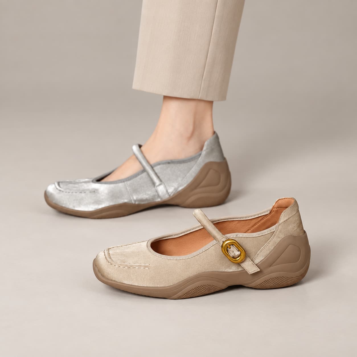 Edenn Buckle Strap Flats - Image 2