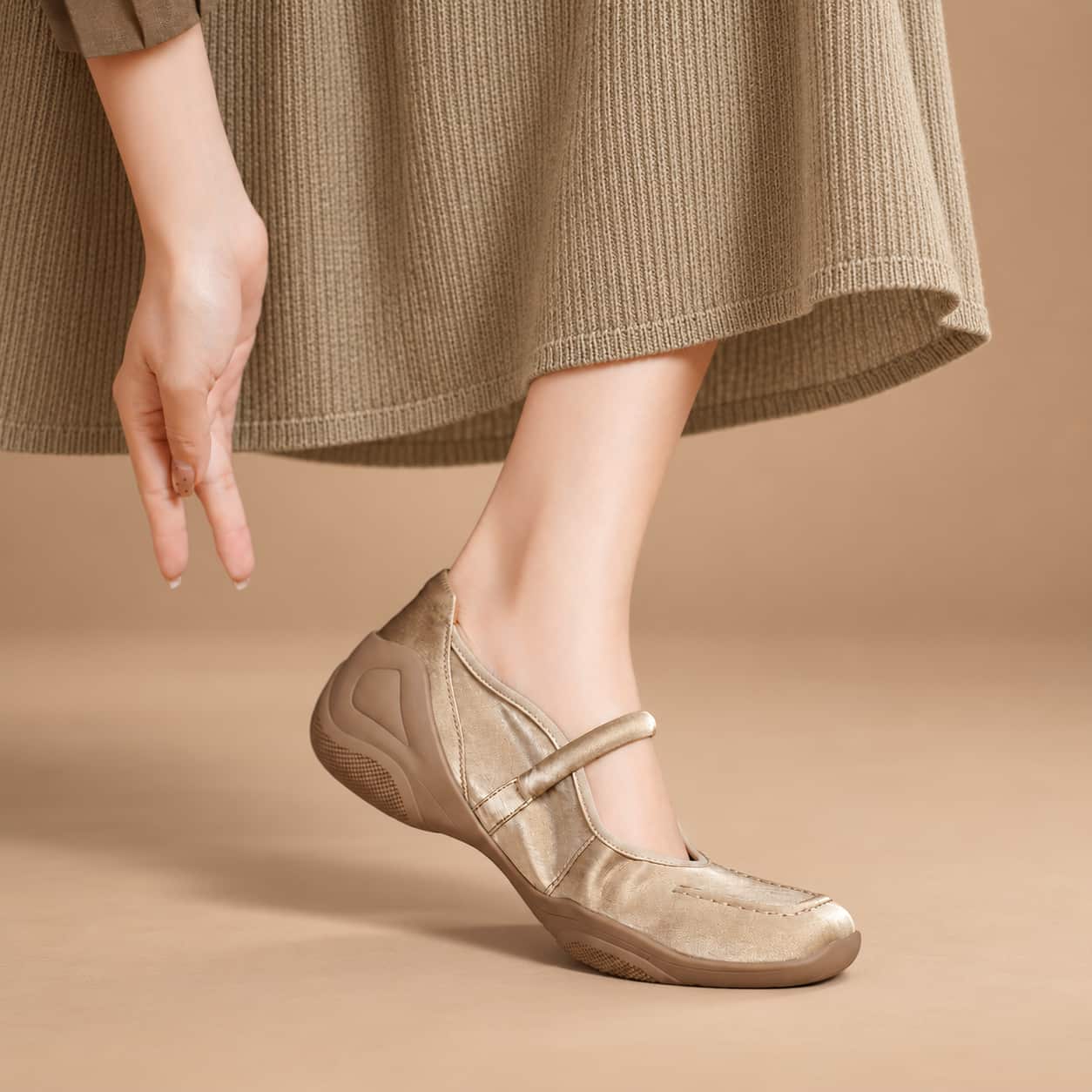 Edenn Buckle Strap Flats - Image 6