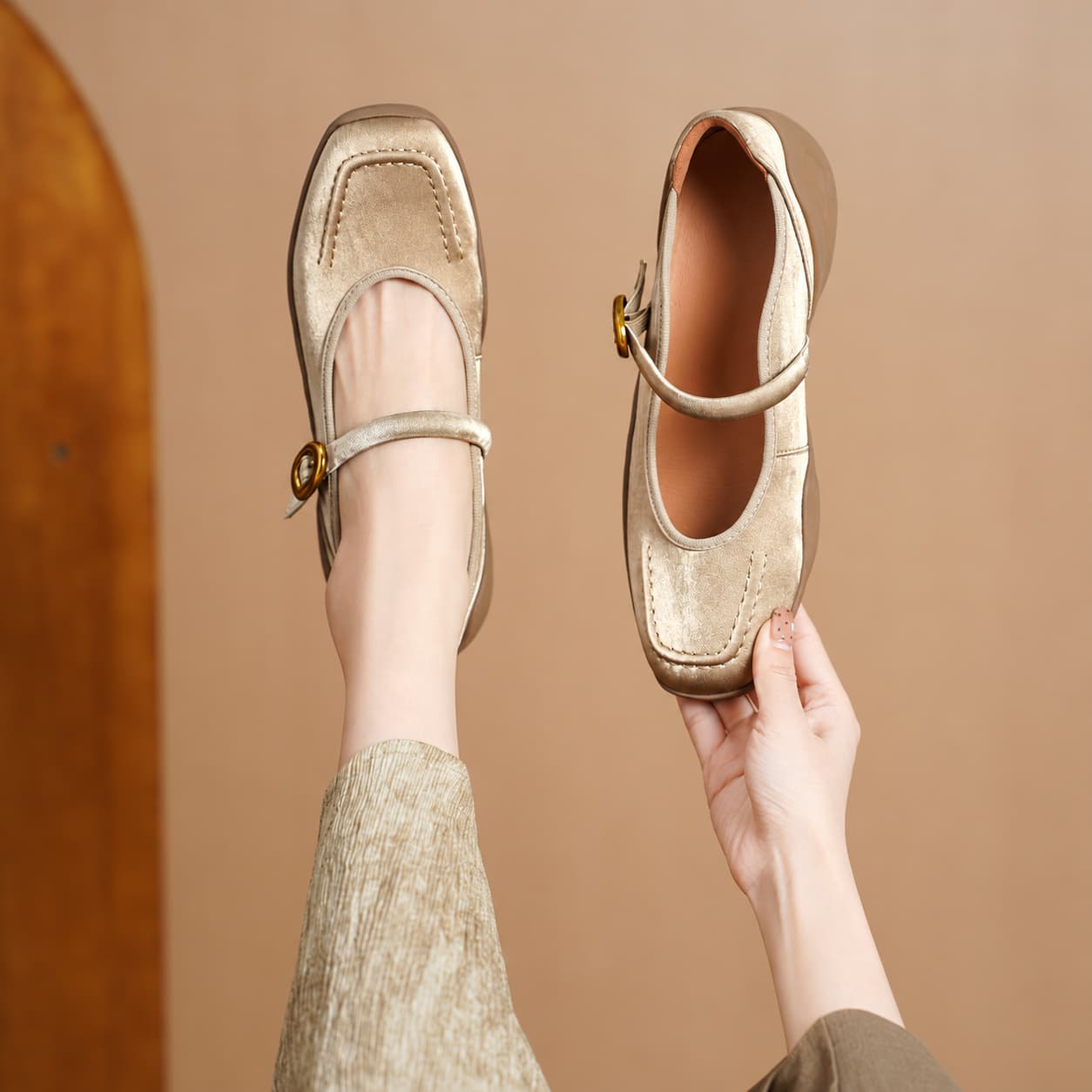 Edenn Buckle Strap Flats - Image 7